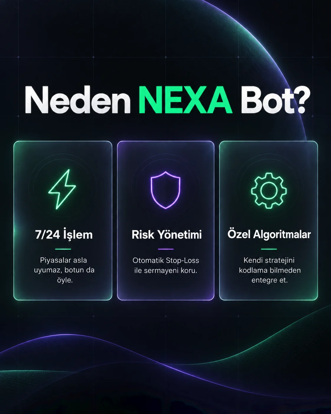 NEXA özellik kartları